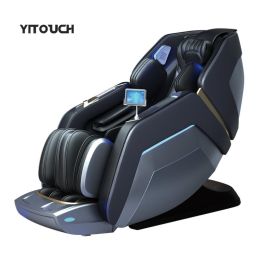 Factory Wholesale Massage Chair Zero Gravity Portable AI Voice Controller with Automatic Foot Extension Chair Massager (Main Material: ABS, Main Color: Gray Pu)