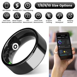 Smart Ring Health Tracker Fitness/Sleep/Stress/HRV Tracker with Charging Case Magnetic Charging Cable for Women & Men Compatible with iOS & Andro (size: Black_9)